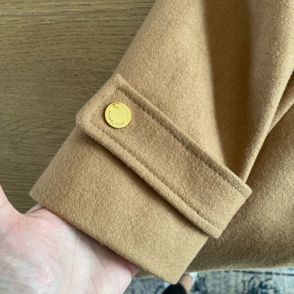 Like New Michael Kors Camel Coat with Hood - Picture 6 of 8